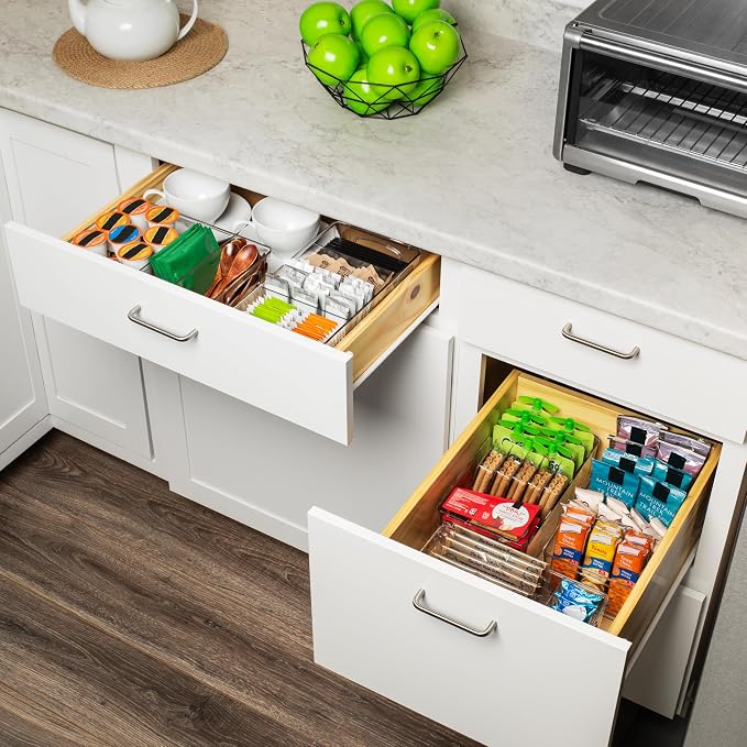 ClearSpace Pantry Organizers and Storage and Cabinet Organizer, 4 Pack | Storage bin with divider for organizing pantry items, food containers, kitchen essentials, and refrigerator storage - Image 4