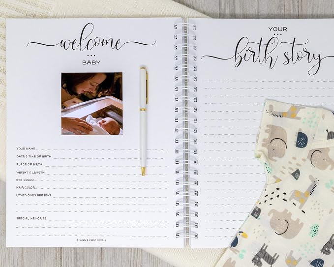 Personalized Pregnancy Journal - Hardcover Pregnancy Memory Book Customized with Baby’s Name, Nickname or Phrase - Prompted Journal for New Moms (Rainbows) - Image 8