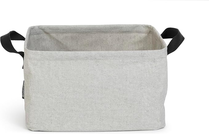Brabantia - Foldable Laundry Basket - Compact Storage Box - Water Resistant Coating - Multi-Functional - Laundry Hamper - Bathroom - Collapsible - Grey - 9 Gal - Image 2