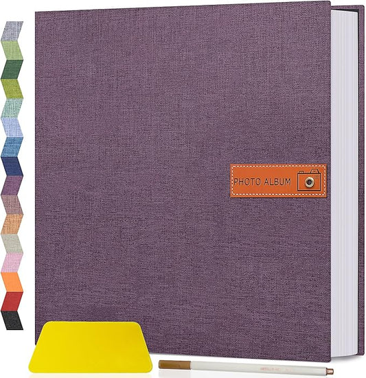 Popotop Large Photo Album Self Adhesive 4x6 5x7 8x10 Scrapbook Album DIY Picture Book,Gifts for Mom,Family Baby and Wedding,with Metal Pen and Plastic Board by Popotop