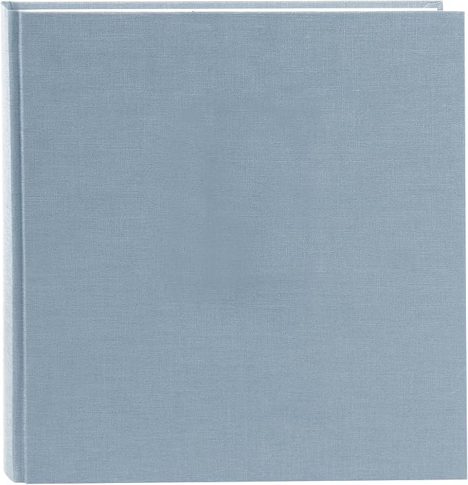 Goldbuch Summertime Trend 2 27607 Photo Album with 60 White Pages with Parchment Dividers, Photo Album with Linen Cover, up to 600 Pictures, High-Quality Paper, Blue/Grey, 30 x 31 cm by Goldbuch
