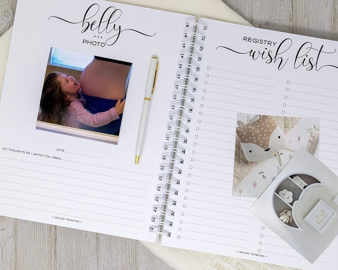 Personalized Pregnancy Journal - Hardcover Pregnancy Memory Book Customized with Baby’s Name, Nickname or Phrase - Prompted Journal for New Moms (Rainbows) - Image 6