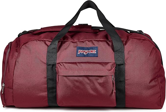 JanSport Weekender Large Duffel - Travel or Gym Bag, Durable Weekender with Front Utility Pocket & Side Grab Handles - Cherry Lacquer by JanSport