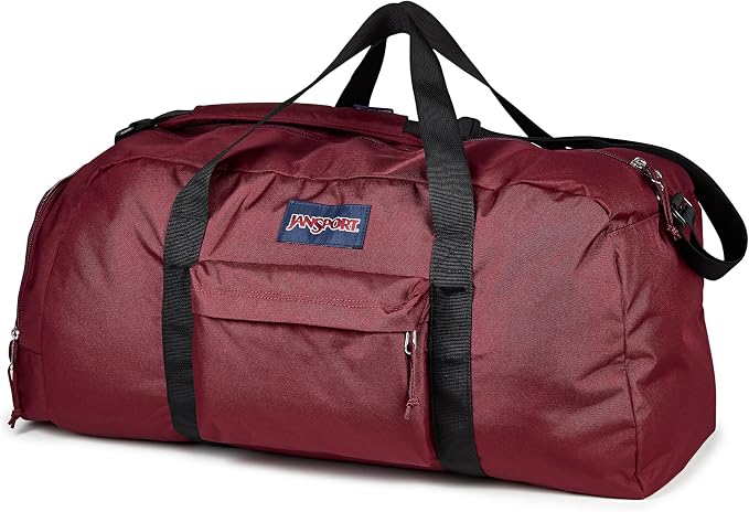 JanSport Weekender Large Duffel - Travel or Gym Bag, Durable Weekender with Front Utility Pocket & Side Grab Handles - Cherry Lacquer - Image 2