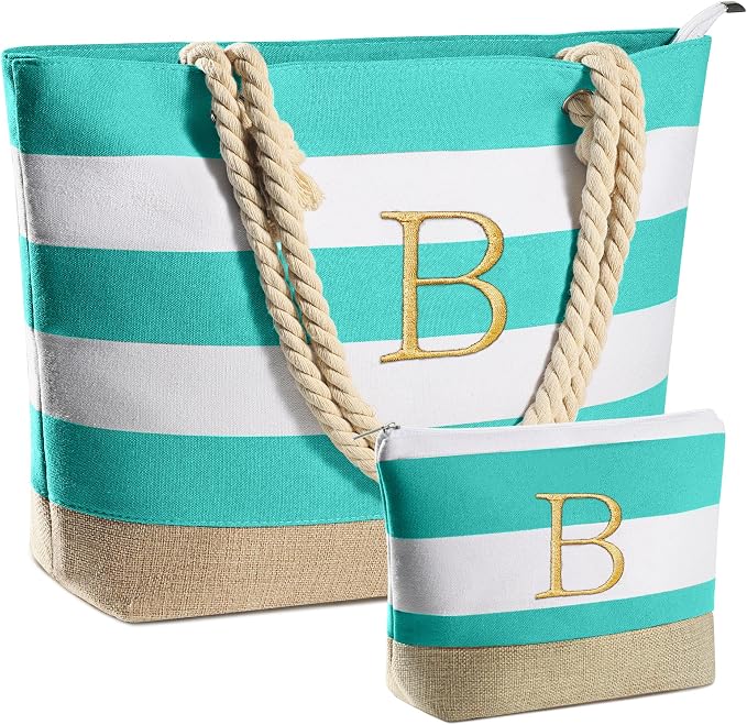 YOOLIFE Beach Bags for Women - Travel Canvas Beach Tote, Pool Waterproof Bag, Travel Essentials, Gifts for Women Birthday by YOOLIFE