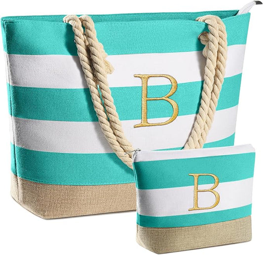 YOOLIFE Beach Bags for Women - Travel Canvas Beach Tote, Pool Waterproof Bag, Travel Essentials, Gifts for Women Birthday by YOOLIFE