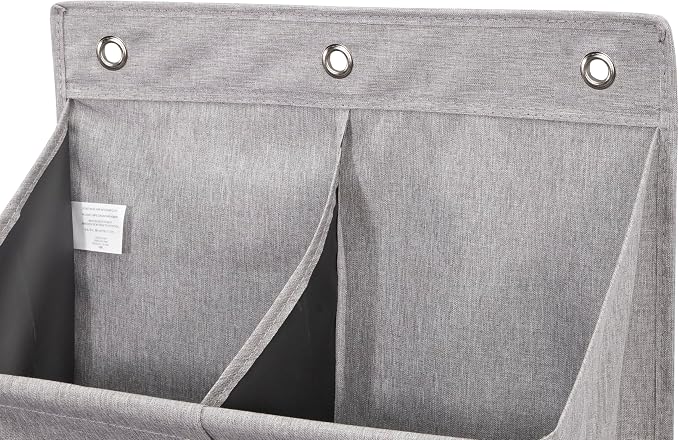 Over Door Organizer with 10 Extra Large Pockets, 23 Pairs Shoes Large Capacity Hanging Storage Organizer for Shoes, Diapers, Dark Grey, 8 Layers, 2-Pack - Image 7