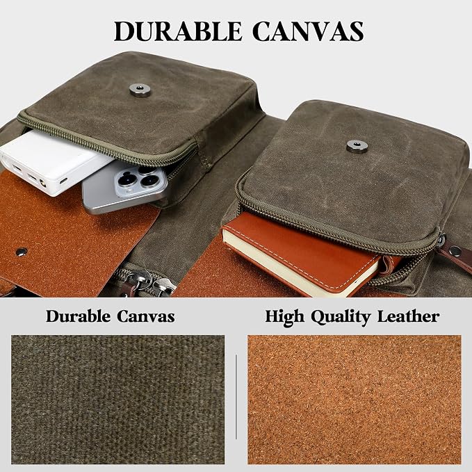 Wildroad Garment Bags for Travel - Canvas Duffle Bag with Shoe Compartment | Gifts for Men, Holiday Birthday Gift for Dad, Husband & Partner, Carry-on Size, 2 in 1 Hanging Suitcase Suit Business - Image 6