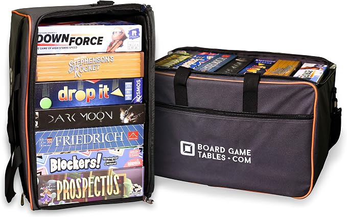 Allplay Game Haul Board Game Bag, Heavy-Duty Carry Case with Shoulder Strap | Padded Travel Bag for Board Games & Tabletop Storage | Large Capacity | Water-Resistant Design (Oxford Gray) by Allplay