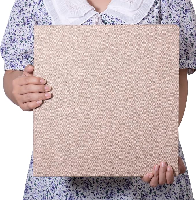 Large Photo Album Self Adhesive 4x6 5x7 3x5 8.5x11 Scrapbook Magnetic Album DIY Scrap Book Length 13 x Width 12.8 (Inches) 120 Sticky Pages Linen Cover DIY Photo Album (Khaki) - Image 6