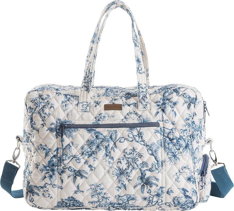 Maison d' Hermine Weekender Bags for Women Cotton Quilted Duffel Overnight Luggage Weekend Bag for Men Gym Gifts Travel | Overnight Luggage Weekend Bag for Men Gym Sports Gifts Duffle bag Business Travellers Trip Spring Summer by MaisondHermine