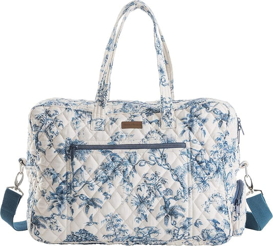 Maison d' Hermine Weekender Bags for Women Cotton Quilted Duffel Overnight Luggage Weekend Bag for Men Gym Gifts Travel | Overnight Luggage Weekend Bag for Men Gym Sports Gifts Duffle bag Business Travellers Trip Spring Summer by MaisondHermine