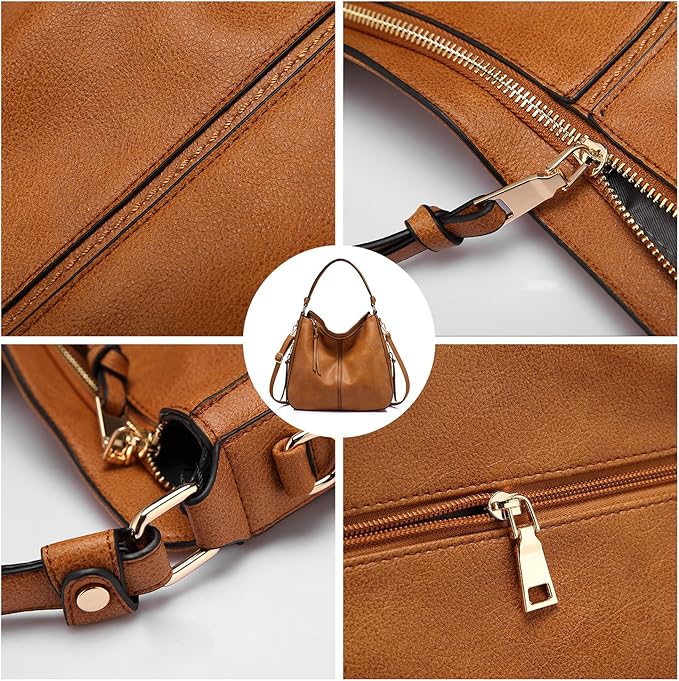 Hobo Crossbody Bag for Women, Designer Shoulder Purse Handbags - Image 5