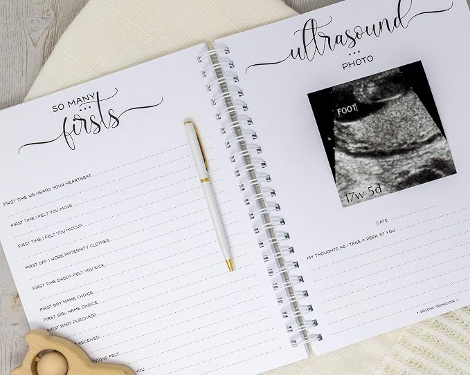 Personalized Pregnancy Journal - Hardcover Pregnancy Memory Book Customized with Baby’s Name, Nickname or Phrase - Prompted Journal for New Moms (Rainbows) - Image 7
