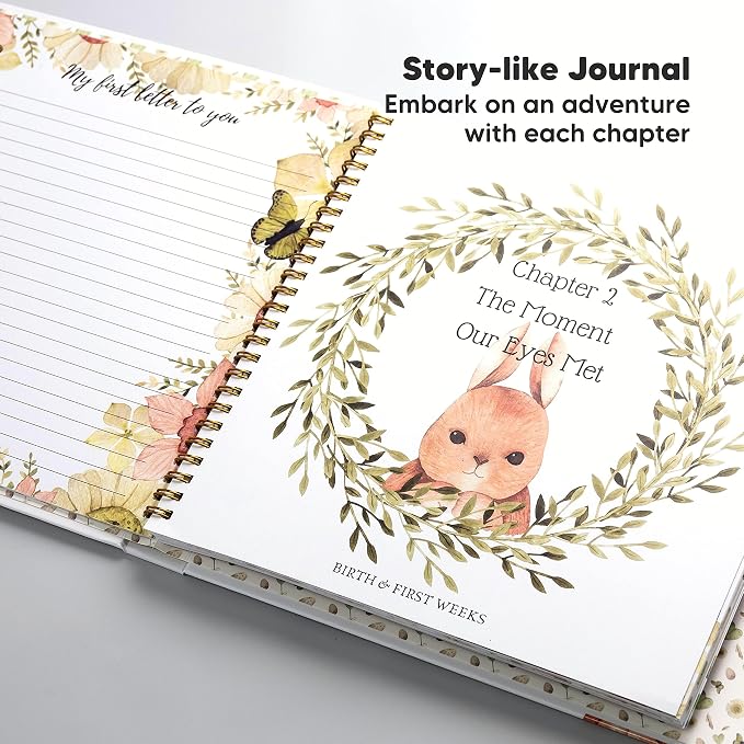 KeaBabies Inspire: Pregnancy Journal Memory Book and First 5 Years Baby Memory Book Journal - 90 Pages Hardcover Pregnancy Book - 90 Pages Hardcover First Year Keepsake Milestone Baby Book - Image 7