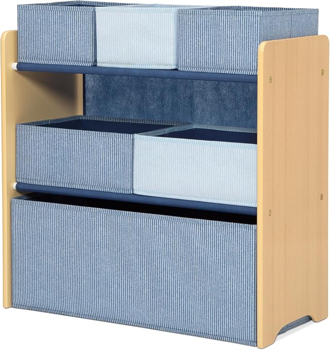 Delta Children - GapKids 6 Bin Toy Organizer - Greenguard Gold Certified, Indigo Blue - Image 6