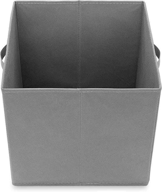 Casafield Set of 12 Collapsible Fabric Cube Storage Bins, Gray - 13" Foldable Cloth Baskets for Shelves, Cubby Organizers & More - Image 4