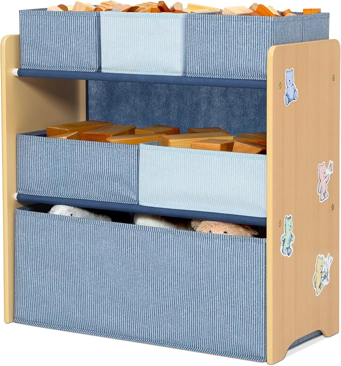 Delta Children - GapKids 6 Bin Toy Organizer - Greenguard Gold Certified, Indigo Blue - Image 5