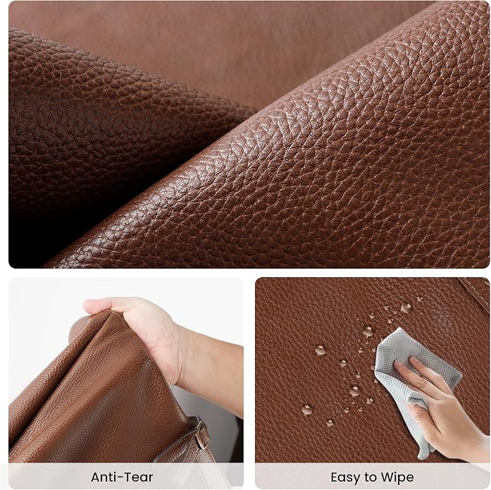 befen Vintage Genuine Leather Work Tote Bag for Women, Tote Bag with Zipper | Large Tote Bag with Zipper Leather Purse and Handbags with Compartment, Vintage Genuine Leather Work Tote Bag for Women - Image 5