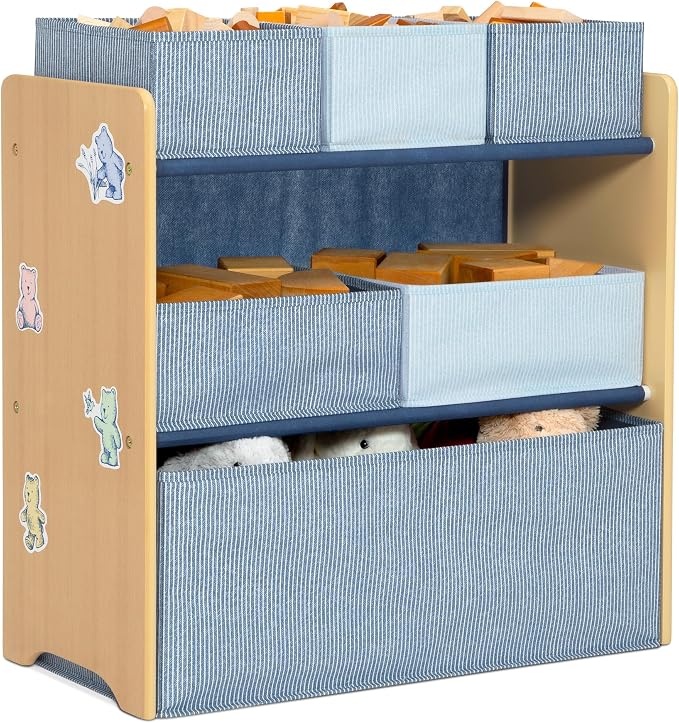 Delta Children - GapKids 6 Bin Toy Organizer - Greenguard Gold Certified, Indigo Blue - Image 3