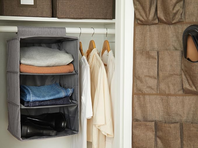 Covermates Hanging Closet Organizer, 13.5" W x 13.5" D x 20.75" H | durable polyester construction, label window, 3-year warranty - Image 6