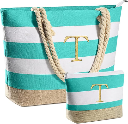 YOOLIFE Beach Bags for Women - Travel Canvas Beach Tote, Pool Waterproof Bag, Travel Essentials, Gifts for Women Birthday by YOOLIFE