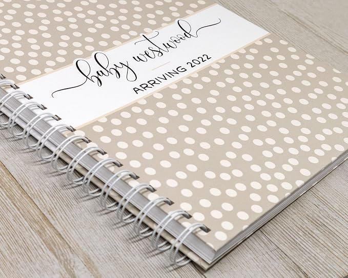Personalized Pregnancy Journal - Hardcover Pregnancy Memory Book Customized with Baby’s Name, Nickname or Phrase - Prompted Journal for New Moms (Ivory Dots) - Image 2