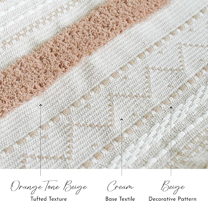 BlissBlush Long Vertical Wall Hanging Tapestry Woven Boho Farmhouse Decor Cream Beige Tassel Handmade Wall Art Decoration for Bedroom Living Room Dorm Nursery Apartment, 16x39 INCH - Image 4
