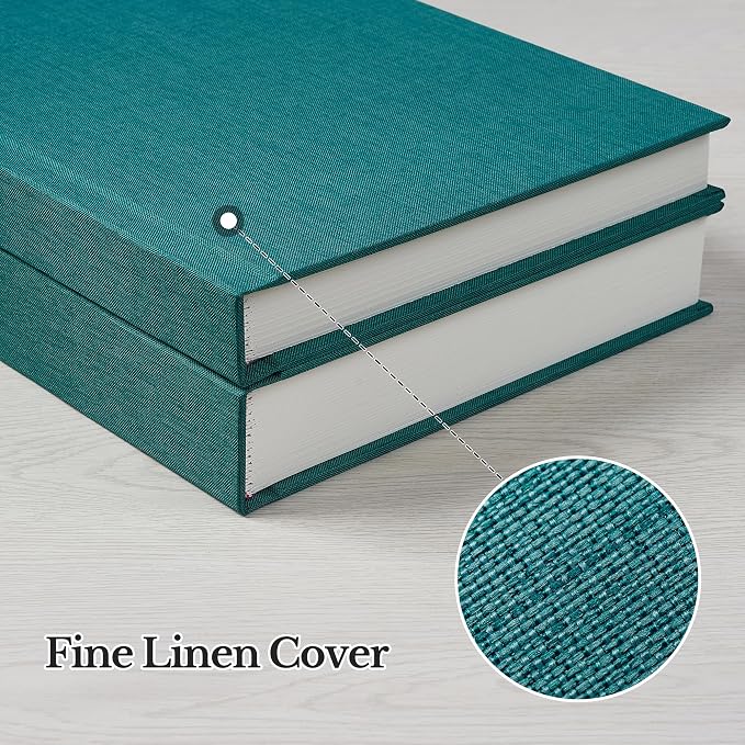 Pssoss 8x10 Photo Album with Writing Space, Linen Cover, 30 Photos | High-GSM writable pages with easy slip-in pockets for weddings, baby photos, family memories, travel, and anniversaries. - Image 6