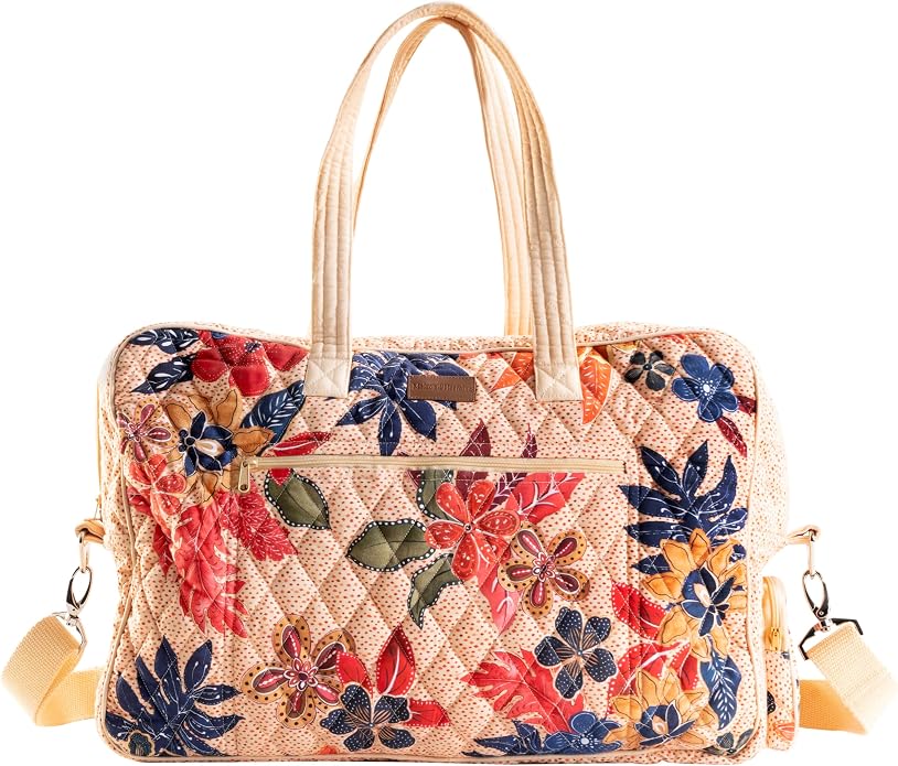 Maison d' Hermine Weekender Bags for Women Cotton Quilted Duffel Overnight Luggage Weekend Bag for Men Gym Gifts Travel | Overnight Luggage Weekend Bag for Men Gym Sports Gifts Duffle bag Business Travellers Trip Spring Summer by MaisondHermine