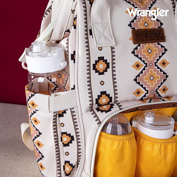 Montana West Wrangler Diaper Bag Backpack Aztec Callie Bag Travel Backpack Purses Western Multi-Function Baby Bags for Mom - Image 4