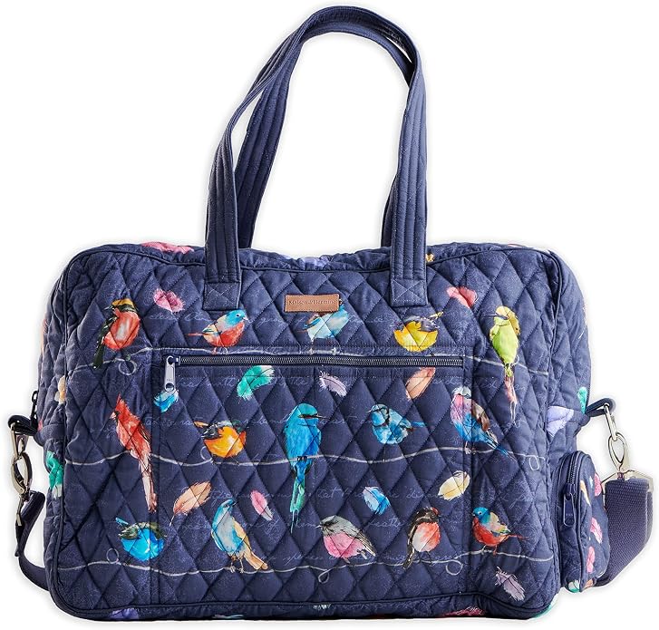 Maison d' Hermine Weekender Bags for Women Cotton Quilted Duffel Overnight Luggage Weekend Bag for Men Gym Gifts Travel | Overnight Luggage Weekend Bag for Men Gym Sports Gifts Duffle bag Business Travellers Trip Spring Summer by MaisondHermine