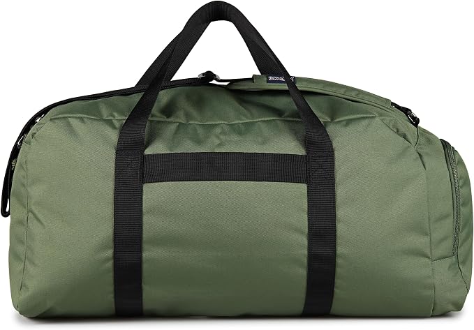 JanSport Weekender Large Duffel - Travel or Gym Bag, Durable Weekender with Front Utility Pocket & Side Grab Handles - Cargo Green - Image 3