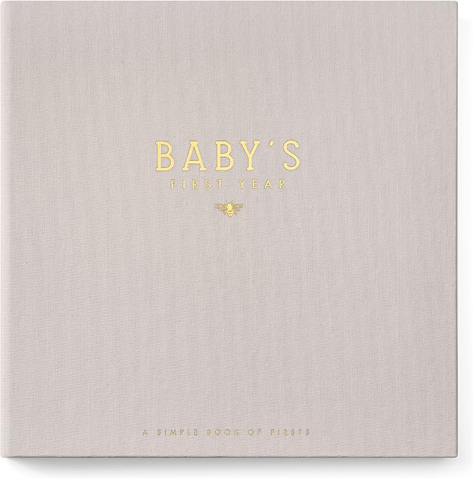 Lucy Darling Baby Memory Book – Honey Bee | Luxury Baby First Year Book & Photo Album | Gender Neutral Keepsake Journal for Milestones, Memories & Photos | Thoughtful Pregnancy Gift by LucyDarling