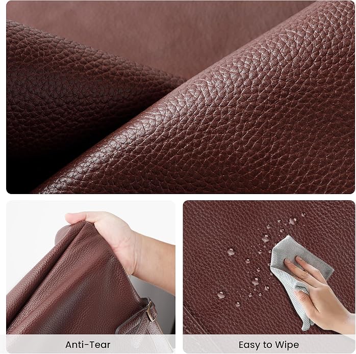 befen Vintage Genuine Leather Work Tote Bag for Women, Tote Bag with Zipper | Large Tote Bag with Zipper Leather Purse and Handbags with Compartment, Vintage Genuine Leather Work Tote Bag for Women - Image 4