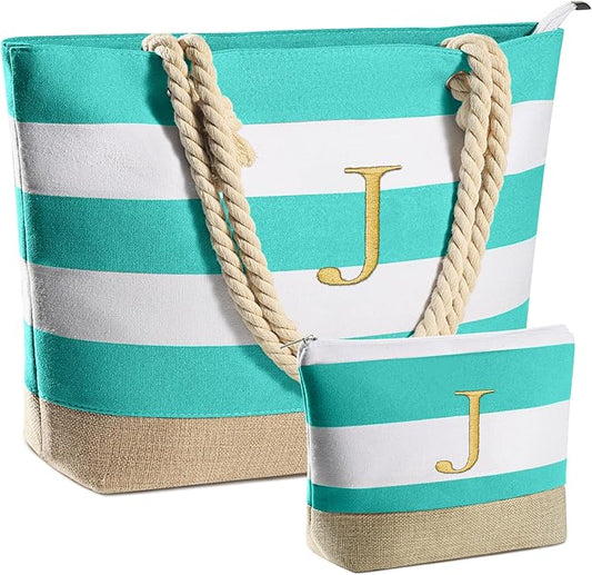YOOLIFE Beach Bags for Women - Travel Canvas Beach Tote, Pool Waterproof Bag, Travel Essentials, Gifts for Women Birthday by YOOLIFE
