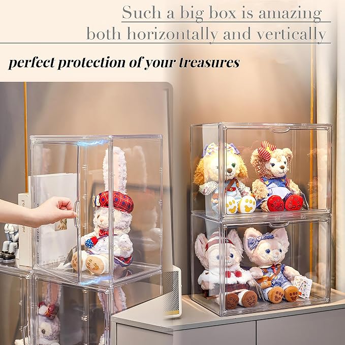 Attelite 6 Pack Large Plastic Stackable Shoe Containers + XXX-Large Clear Boot & Shoe Storage Box - Image 9
