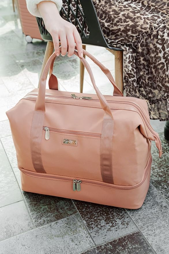 Jessica Simpson Countryside Weekender Duffel 100% Polyester Drop Bottom Bag - Image 9