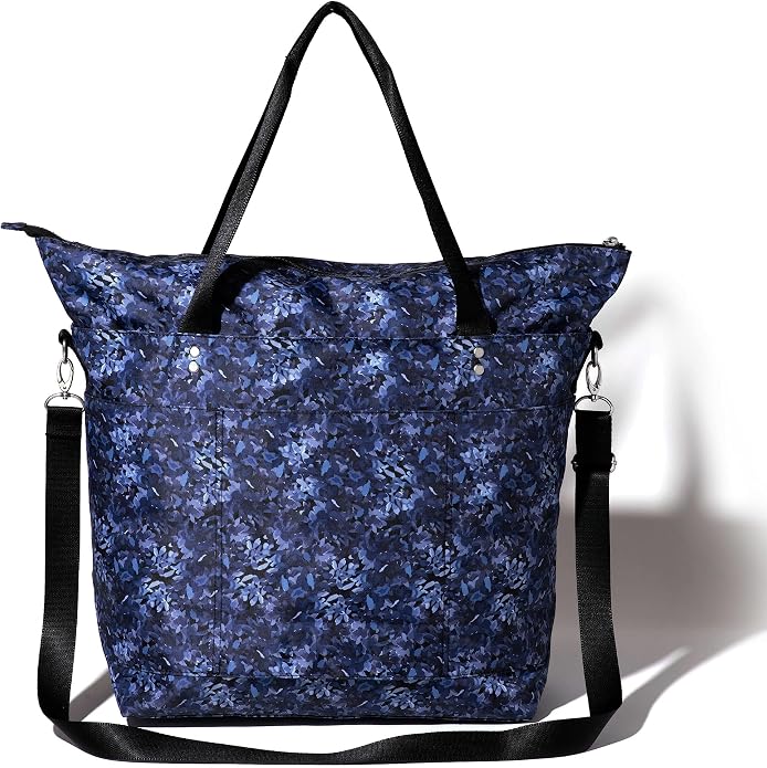 Baggallini Carryall Tote - Lightweight Nylon Zipper Top Weekender Travel Beach Bag w/Luggage Sleeve - Image 10