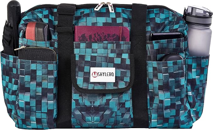White Peas Nurse Bag & Utility Tote - Waterproof, Top YKK Zip, L18" x H14" x W7" - SHYLERO by SHYLERO
